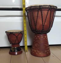 Two Djembe African Hand Drums Located in Shediac
