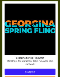 Georgina Spring marathon bib for sale