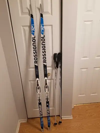 186cm rossignol rskin skis and poles, View more
