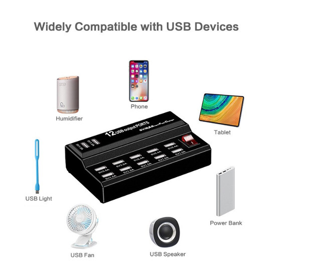Multi-port USB Hub 12 Ports dans iPad et tablettes  à Ouest de l’Île - Image 3
