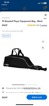  Baseball Player Equipment Bag FS - Black, New