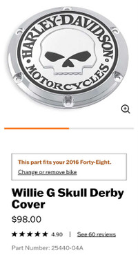 H-D Willie G Skull Derby Cover