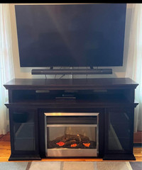 Media Cabinet with Electric Fireplace