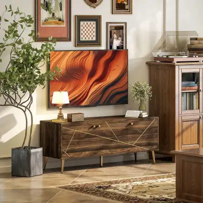 Rustic brown Modern TV Stand for up to 60" TV, TV Cabinet , View more