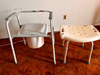 Commode and shower chair
