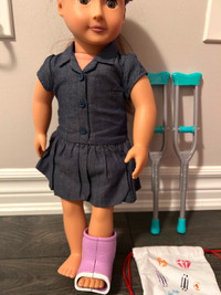 Our Generation doll with American Girl accessories