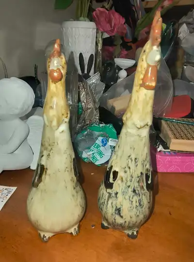  Tall Chicken Long Neck Clay Sculpture, View more