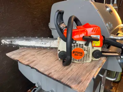 Chainsaw – Stihl MS170 with 16” bar, extra chains & associated s, View more