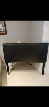 Double bed leather headboard