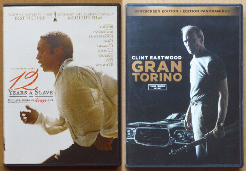 12 Years a Slave; Gran Torino DVDs for sale  