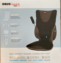 Back Support Massage Cushion With Heat - NEW ( in the box )