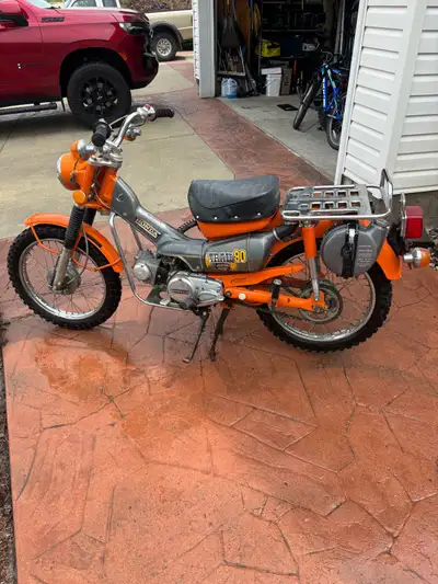 1974 TC 90. Family owned from new. Plans to restore have changed. Fair shape, has the original parts...