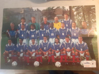 POSTER DE SOCCER EQUIPE DE FRANCE CHAMPION COUPE DU MONDE 1998