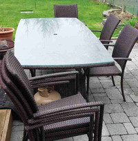 Patio table with 6 chairs