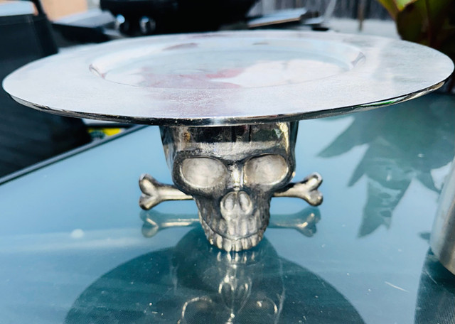 Large Chrome Metal Skull serving plate | Home Décor & Accents | Norfolk  County | Kijiji