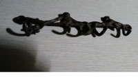 Atq. 4 Monkey Wall Key ring Holder-solid brass
