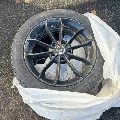 All Season tires and rims. Tires used 1 season, great shape. Tiger Paw Uniroyal 245/45/17. 900$ obo....