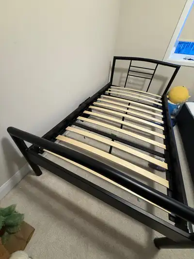 Selling a twin metal frame bed it’s in good condition it needs one back bolt other the. That nothing...