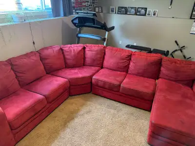 RED SECTIONAL SOFA – COMFY & SPACIOUS , View more