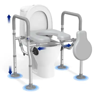 T1 Raised Toilet Seat with Foam Handles, Toilet Seat Riser, View more