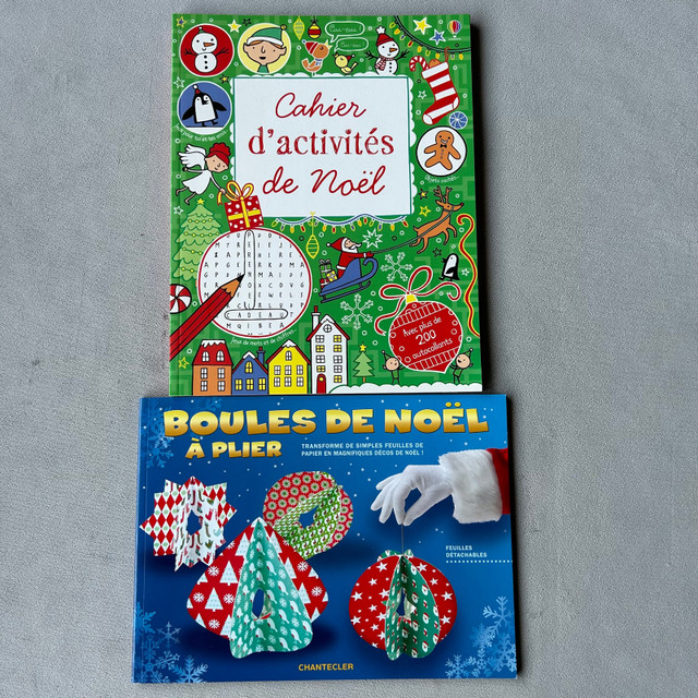 FRENCH ~ Set of 2 ~ Christmas Activity Craft Books in Children & Young Adult in Red Deer