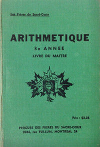 Antiquité 1949 Livre scolaire. Arithmétique 3e année