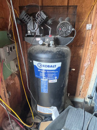 Cast-Iron industrial Kobalt 80 gallon air compressor 