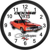 1973 Dodge Challenger RT (Bright Red) Custom Wall Clock - MOPAR