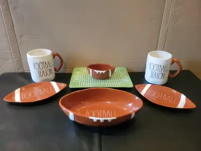 Superbowl Football serving set - Rae Dunn brand ($200 OBO), View more