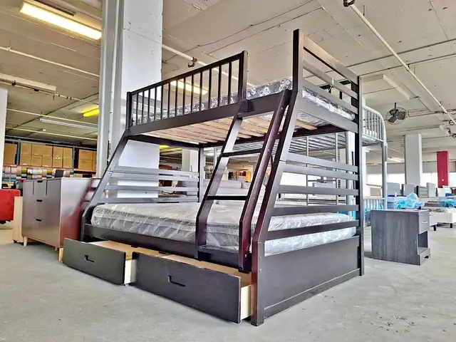 Lit Superposé Double/Twin avec Rangement – Qualité Supérieure in Beds & Mattresses in Trois-Rivières - Image 3