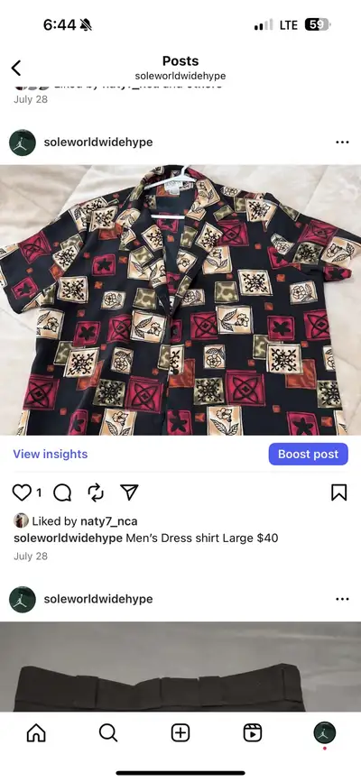 Men’s Dress shirt Large $40, View more