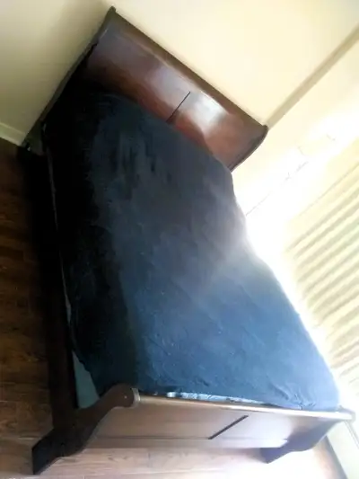 Solid Wood Queen Sleigh Bed, View more