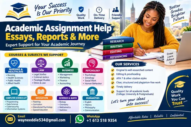 Nursing, Law, Business & Psychology | Academic Support
