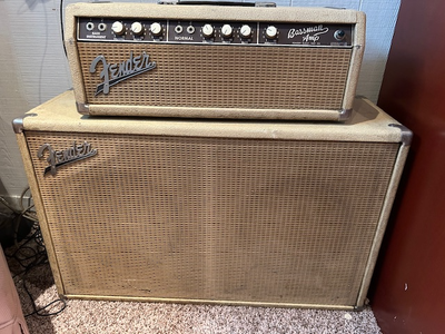 1962 Blonde Fender Bassman Piggyback Amp, View more