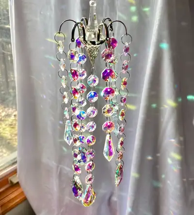 Crystal chandelier-style suncatcher, View more