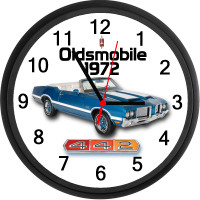 1972 Oldsmobile 442 Custom Wall Clock - Brand New - Classic Car