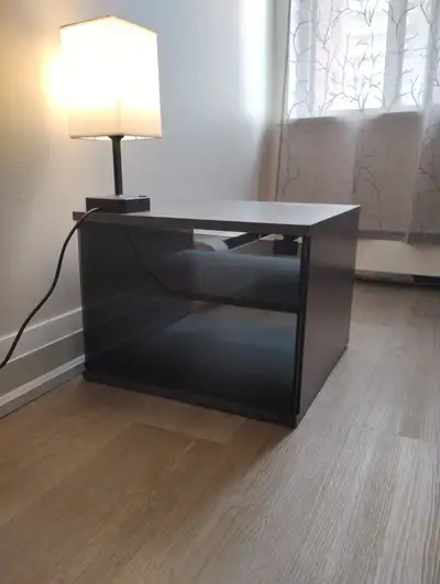 Bedside table with lamp, View more