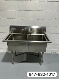 Commercial 2-Compartment Sink
