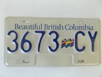 ORIGINAL 2000's "BEAUTIFUL" BRITISH COLUMBIA LICENSE PLATE