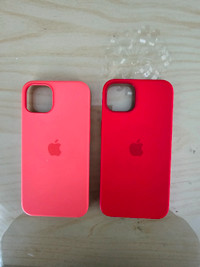 New Apple iphone 13 Genuine Silicone Phone Case Red and Coral