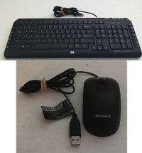 Clavier et Souris HP Keyboard, Microsoft Mouse