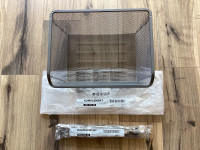 IKEA Komplement grey mesh basket with rails.  New never used Pax