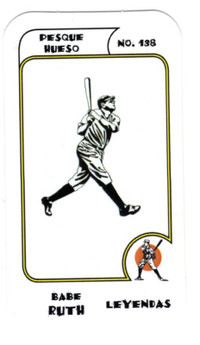 BABE RUTH #136 Card Spanish Cerveza Oddball BLUE BACK VARIATION