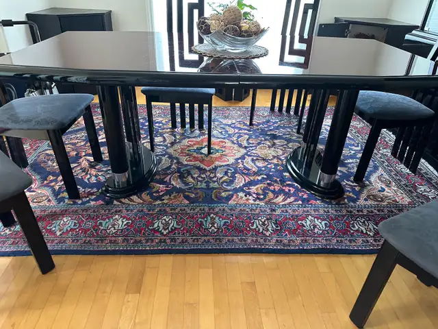 Dinning Room Table and Glass China Cabinet w/ High Gloss Cabinet in Dining Tables & Sets in Bedford - Image 7