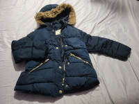 Zara kids blue winter jacket size 7