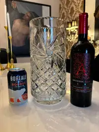 Très gros vase en cristal pinwheel