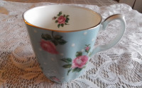 Fine Bone China Polka Blue Mug - 100 Years  Royal Albert