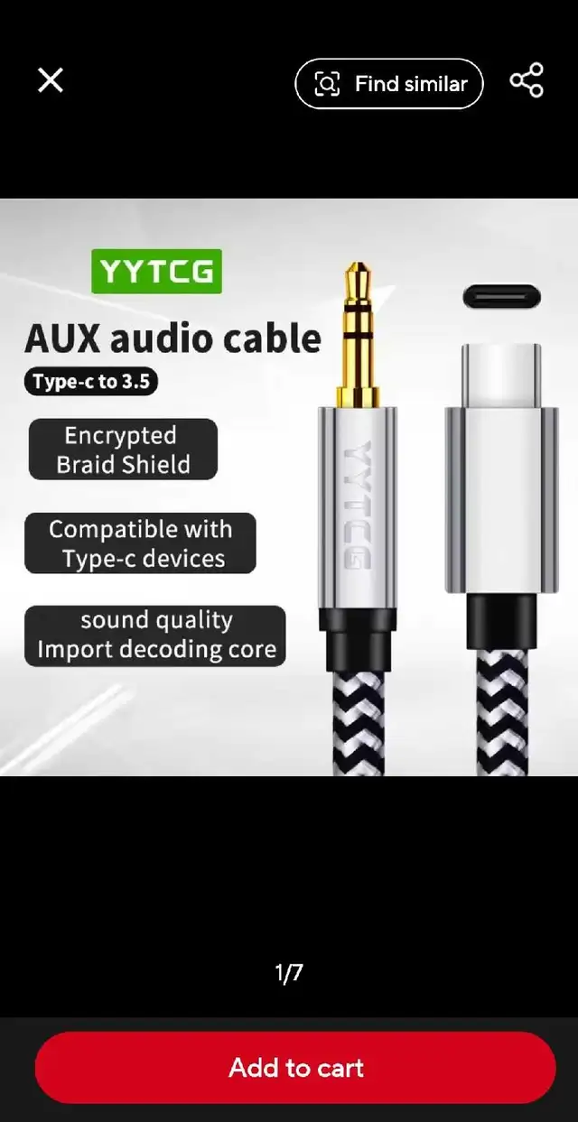 YYTCG Audio Cable USB-C to Headphone Plug