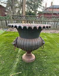 Antique French cast iron urns ( I have 2, they are very heavy)