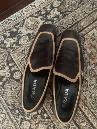 Prada leather brown loaders - Made in Italy - Men's 8, View more